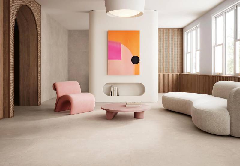 Carrelage grand format 120×120 IRTA NAVARTI showroom Carpentras